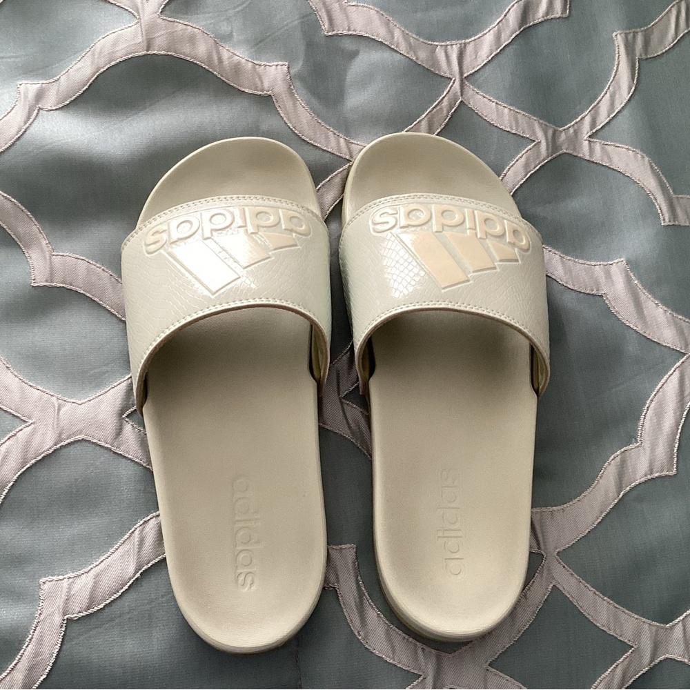 Adidas light mint Slide Sandals